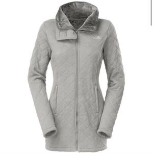 North Face Caroluna Gray Quilted Coat